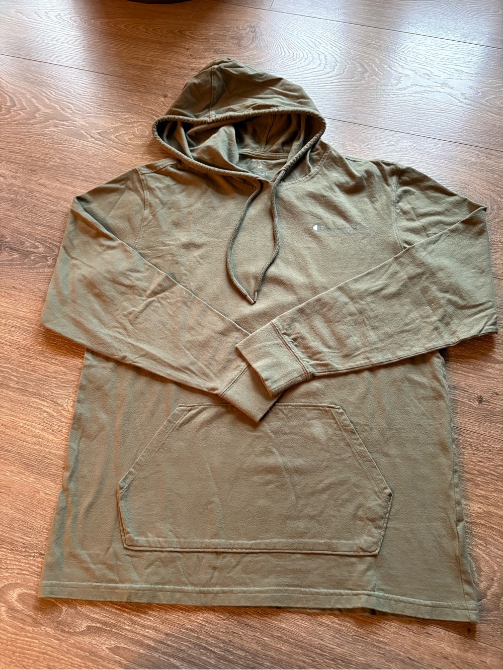 Champion Olive Green Pullover Hoodie with Kangaroo Pocket